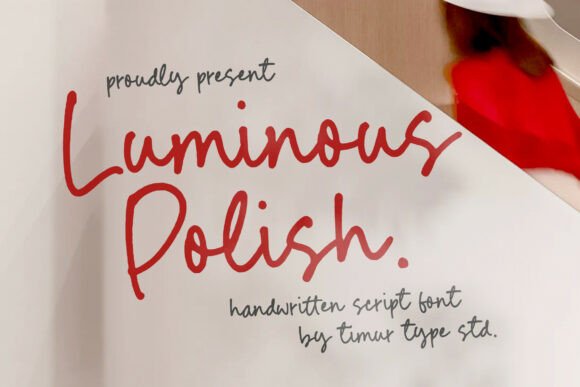 Luminous Polish: The Handwritten Script Font for Authentic Design