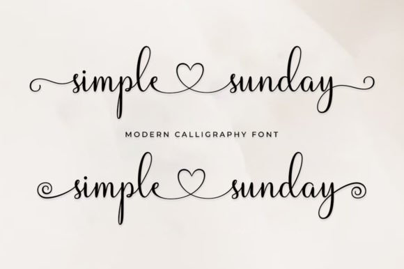 Simple Sunday: A Modern Calligraphy Script for Elegant Design
