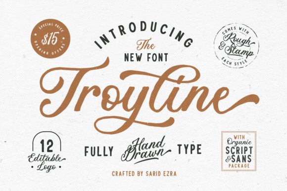 Troyline: The Retro-Modern Duo Font for Stunning Designs